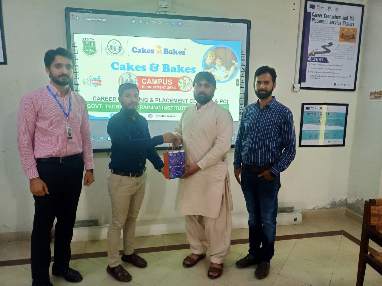 Cakes and Bakes HR Team visited Government Technical Institute Lahore for an On Campus Recruitment Drive